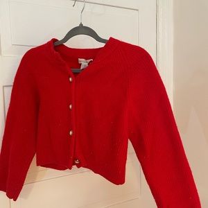 BEAUTIFUL red vintage cropped sweater!!